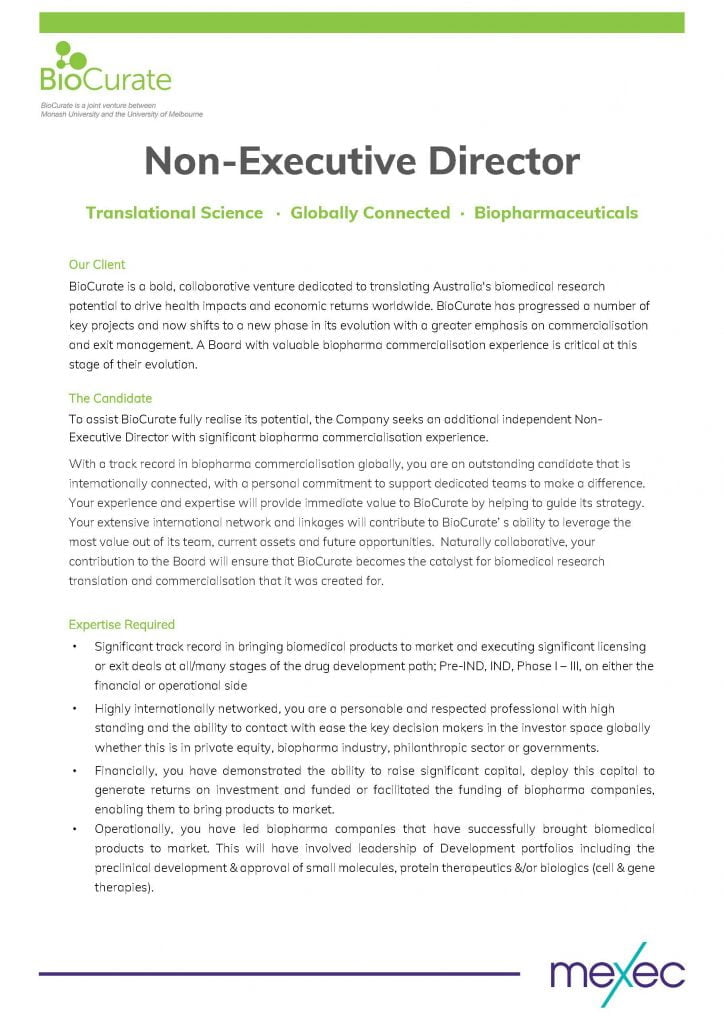 Long Ad BioCurate Non exec Director MULI version3 Page 1 724x1024 1