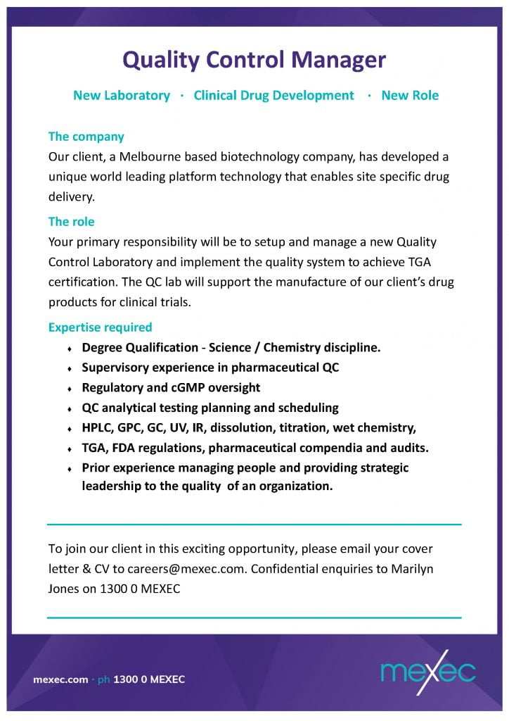 mexec Quality Control Manager short
