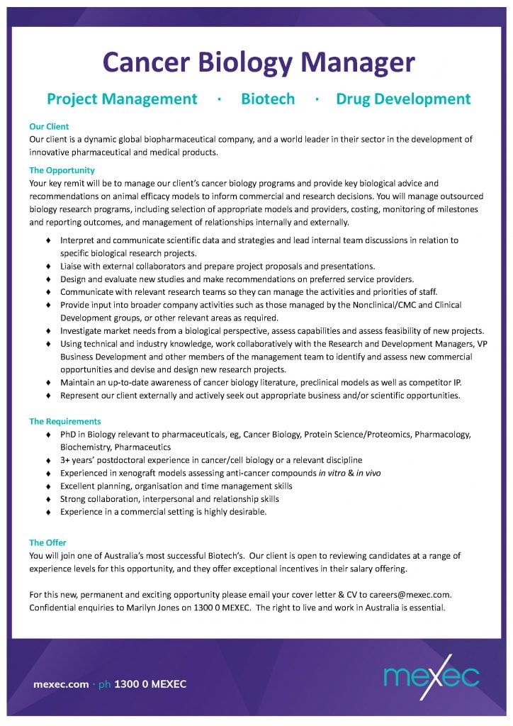 mexec Cancer Biology Manager Long ad Apr22