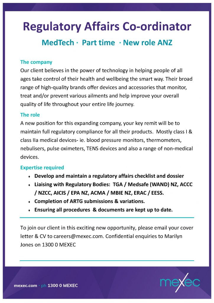 mexec Reg Affairs Co ordinator short May22