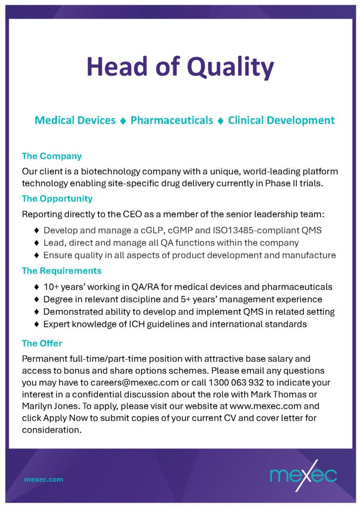 mexec Head of Quality Short Ad