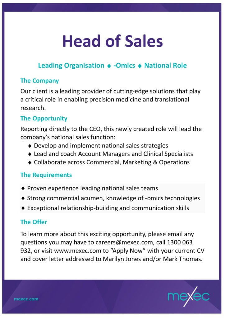 mexec Head of Sales Short Ad
